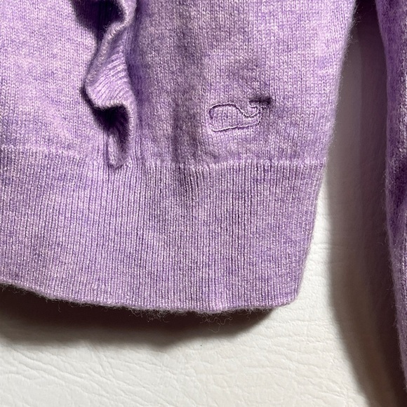 Vineyard Vines Merino Wool & Cashmere Purple Ruffled Kids Top L - Picture 6 of 11